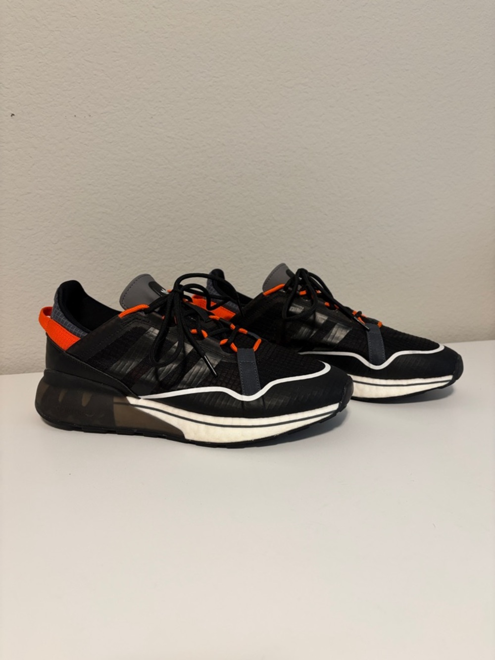Adidas Men's ZX 2K BOOST PURE SHOES H06569 Black/Gresix/Orange